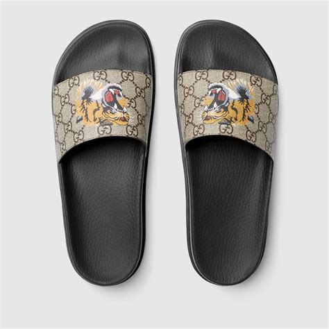 gucci slides with red snake|gucci tiger slides men's.